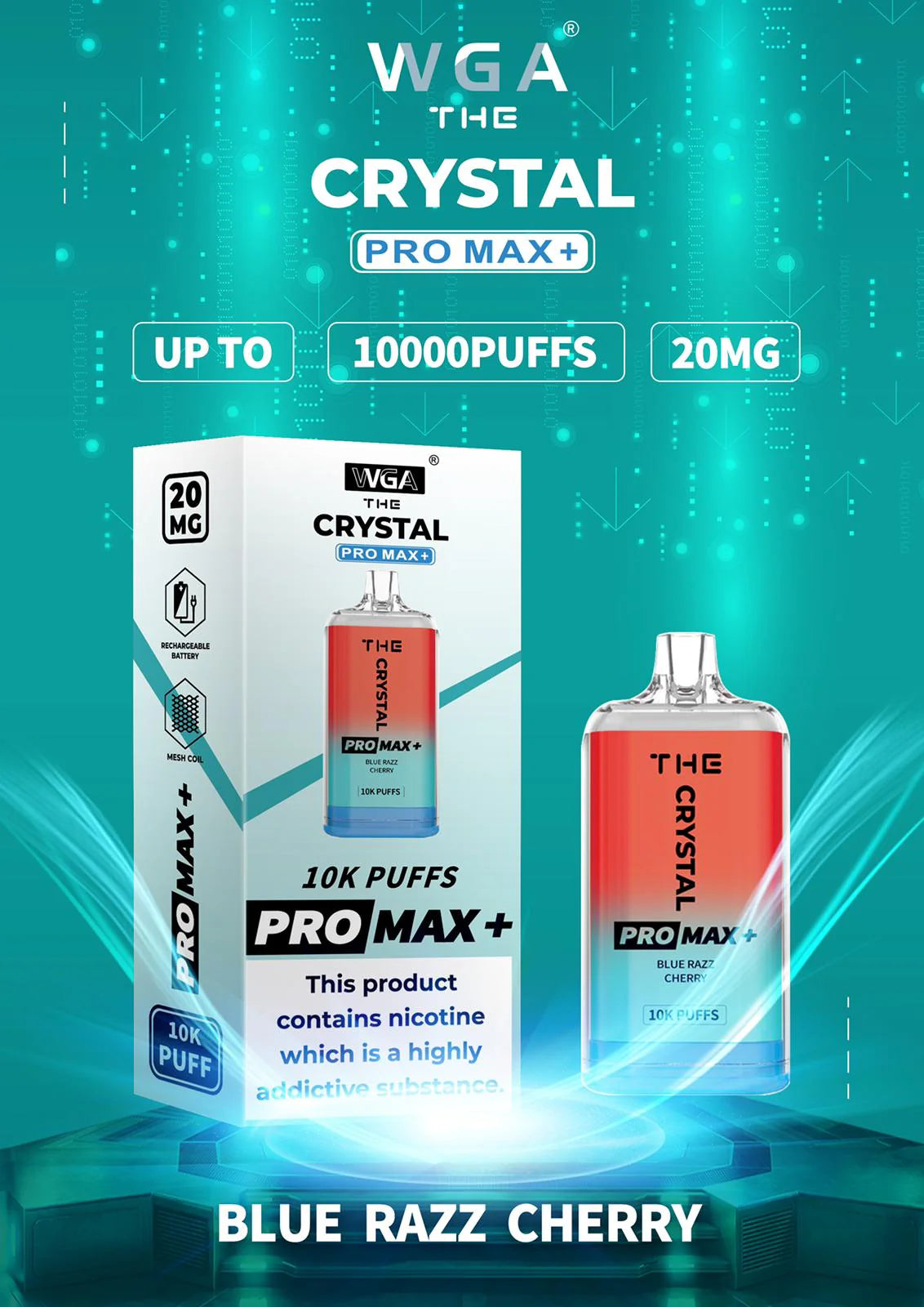 The Crystal Pro Max 10000 Puffs Pre Filled Vape
