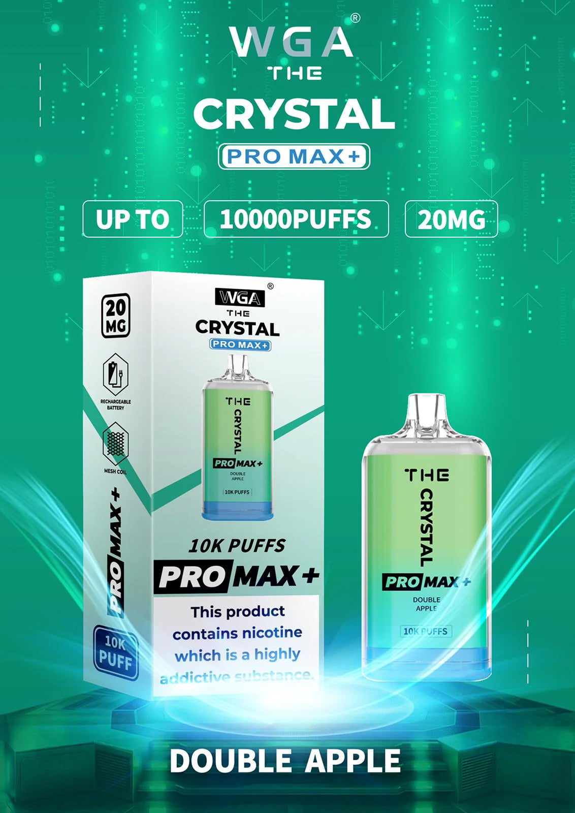 The Crystal Pro Max 10000 Puffs Pre Filled Vape