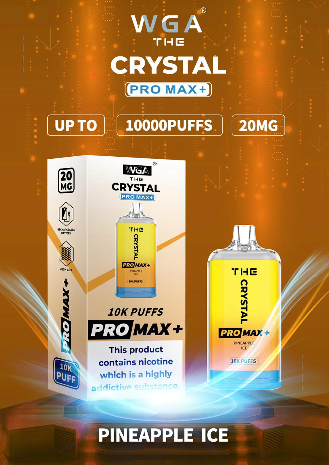 The Crystal Pro Max 10000 Puffs Pre Filled Vape